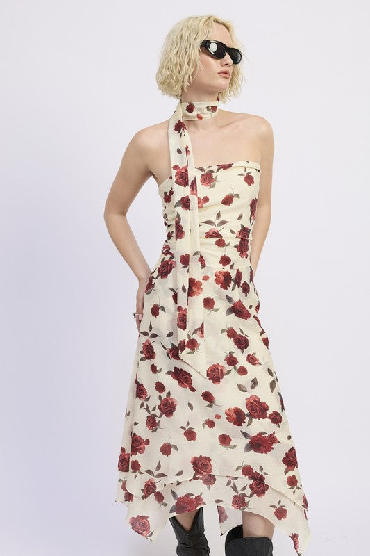 FLORAL PRINT FOULARD TOP-Emory Park-[option4]-[option5]-[option6]-[option7]-[option8]-Shop-Boutique-Clothing-for-Women-Online