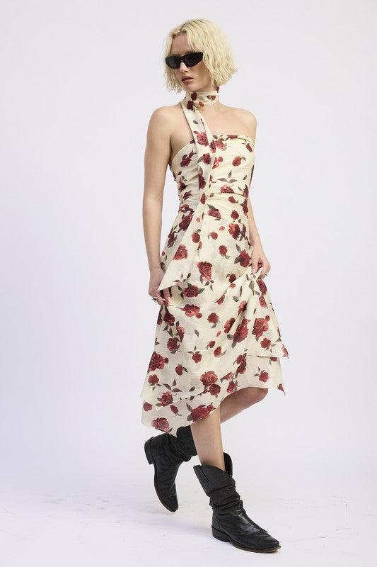 FLORAL PRINT FOULARD TOP-Emory Park-[option4]-[option5]-[option6]-[option7]-[option8]-Shop-Boutique-Clothing-for-Women-Online