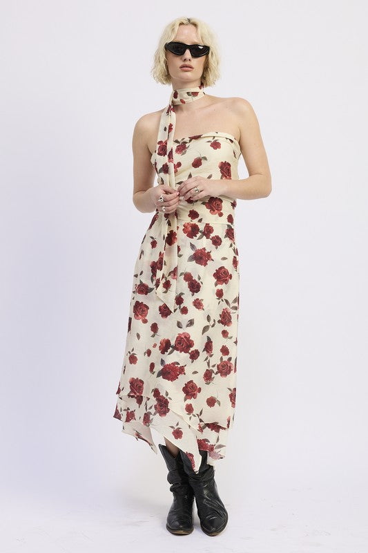 FLORAL PRINT FOULARD TOP-Emory Park-[option4]-[option5]-[option6]-[option7]-[option8]-Shop-Boutique-Clothing-for-Women-Online