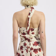 FLORAL PRINT FOULARD TOP-Emory Park-[option4]-[option5]-[option6]-[option7]-[option8]-Shop-Boutique-Clothing-for-Women-Online