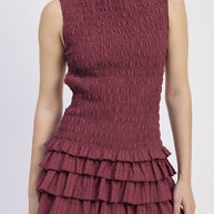 SLEEVELESS SMOCKED MINI DRESS WITH RUFFLE-Emory Park-[option4]-[option5]-[option6]-[option7]-[option8]-Shop-Boutique-Clothing-for-Women-Online