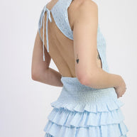 SLEEVELESS SMOCKED MINI DRESS WITH RUFFLE-Emory Park-[option4]-[option5]-[option6]-[option7]-[option8]-Shop-Boutique-Clothing-for-Women-Online