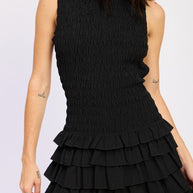 SLEEVELESS SMOCKED MINI DRESS WITH RUFFLE-Emory Park-[option4]-[option5]-[option6]-[option7]-[option8]-Shop-Boutique-Clothing-for-Women-Online