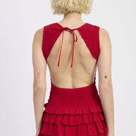 SLEEVELESS SMOCKED MINI DRESS WITH RUFFLE-Emory Park-[option4]-[option5]-[option6]-[option7]-[option8]-Shop-Boutique-Clothing-for-Women-Online