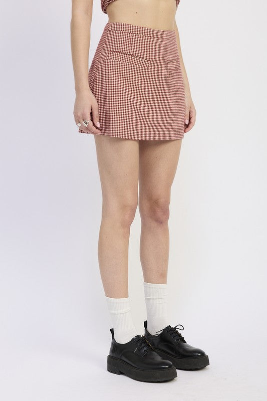 GINGHAM MINI SKIRT-Emory Park-[option4]-[option5]-[option6]-[option7]-[option8]-Shop-Boutique-Clothing-for-Women-Online