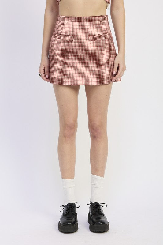 GINGHAM MINI SKIRT-Emory Park-[option4]-[option5]-[option6]-[option7]-[option8]-Shop-Boutique-Clothing-for-Women-Online