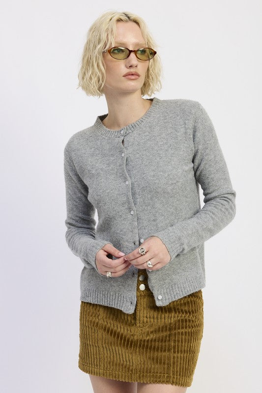 FITTED BUTTON UP CARDIGAN-Emory Park-[option4]-[option5]-[option6]-[option7]-[option8]-Shop-Boutique-Clothing-for-Women-Online