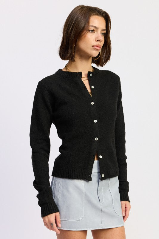 FITTED BUTTON UP CARDIGAN-Emory Park-[option4]-[option5]-[option6]-[option7]-[option8]-Shop-Boutique-Clothing-for-Women-Online