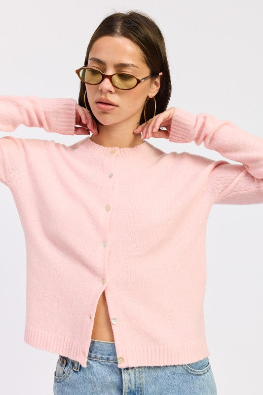 FITTED BUTTON UP CARDIGAN-Emory Park-[option4]-[option5]-[option6]-[option7]-[option8]-Shop-Boutique-Clothing-for-Women-Online