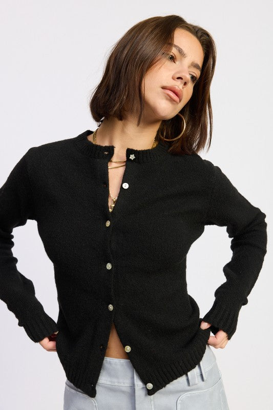 FITTED BUTTON UP CARDIGAN-Emory Park-[option4]-[option5]-[option6]-[option7]-[option8]-Shop-Boutique-Clothing-for-Women-Online