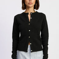 FITTED BUTTON UP CARDIGAN-Emory Park-[option4]-[option5]-[option6]-[option7]-[option8]-Shop-Boutique-Clothing-for-Women-Online