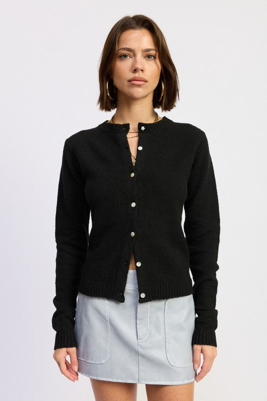 FITTED BUTTON UP CARDIGAN-Emory Park-[option4]-[option5]-[option6]-[option7]-[option8]-Shop-Boutique-Clothing-for-Women-Online