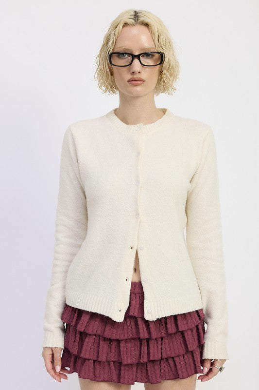 FITTED BUTTON UP CARDIGAN-Emory Park-[option4]-[option5]-[option6]-[option7]-[option8]-Shop-Boutique-Clothing-for-Women-Online