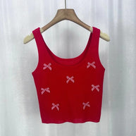 Cropped bow tank-Miss Sparkling-Red-S-[option4]-[option5]-[option6]-[option7]-[option8]-Shop-Boutique-Clothing-for-Women-Online