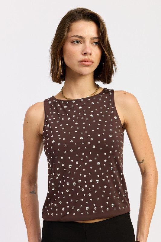 METAL HOTFIX KNIT TANK TOP-Emory Park-ESPRESSO-S-[option4]-[option5]-[option6]-[option7]-[option8]-Shop-Boutique-Clothing-for-Women-Online