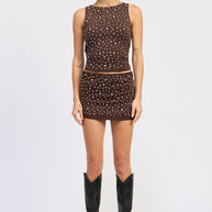 METALLIC HOTFIX KNIT LOW RISE SKORT-Emory Park-[option4]-[option5]-[option6]-[option7]-[option8]-Shop-Boutique-Clothing-for-Women-Online