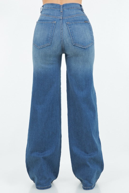 Cow Hide Wide Leg Jean-GJG Denim-[option4]-[option5]-[option6]-[option7]-[option8]-Shop-Boutique-Clothing-for-Women-Online