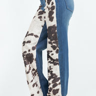 Cow Hide Wide Leg Jean-GJG Denim-[option4]-[option5]-[option6]-[option7]-[option8]-Shop-Boutique-Clothing-for-Women-Online