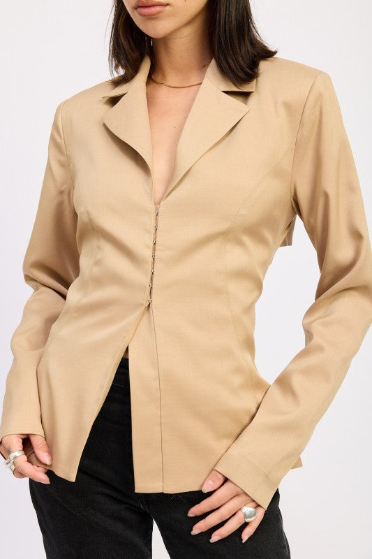 FITTED BLAZER JACQUET-Emory Park-[option4]-[option5]-[option6]-[option7]-[option8]-Shop-Boutique-Clothing-for-Women-Online