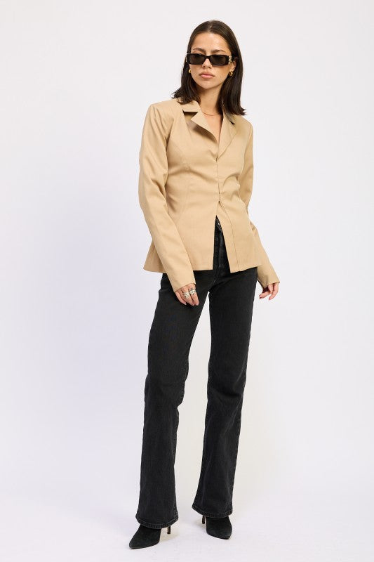 FITTED BLAZER JACQUET-Emory Park-[option4]-[option5]-[option6]-[option7]-[option8]-Shop-Boutique-Clothing-for-Women-Online