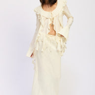 SATIN MAXI SKIRT WITH DRAWSTRING-Emory Park-[option4]-[option5]-[option6]-[option7]-[option8]-Shop-Boutique-Clothing-for-Women-Online