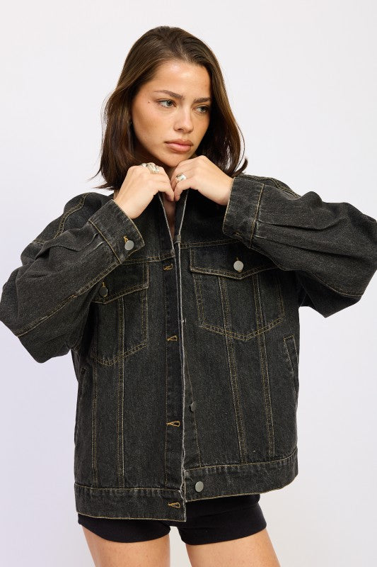 MIX MEDIA OVERSIZE DENIM JACKET-Emory Park-[option4]-[option5]-[option6]-[option7]-[option8]-Shop-Boutique-Clothing-for-Women-Online