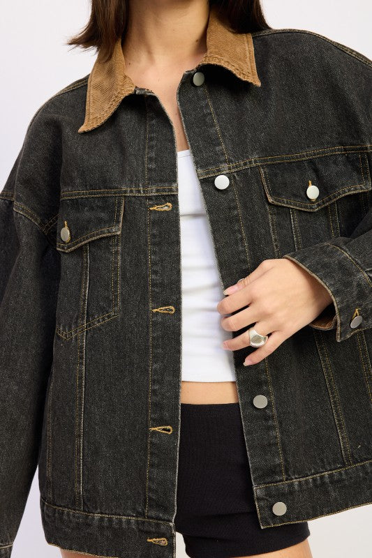 MIX MEDIA OVERSIZE DENIM JACKET-Emory Park-[option4]-[option5]-[option6]-[option7]-[option8]-Shop-Boutique-Clothing-for-Women-Online