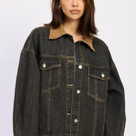 MIX MEDIA OVERSIZE DENIM JACKET-Emory Park-[option4]-[option5]-[option6]-[option7]-[option8]-Shop-Boutique-Clothing-for-Women-Online