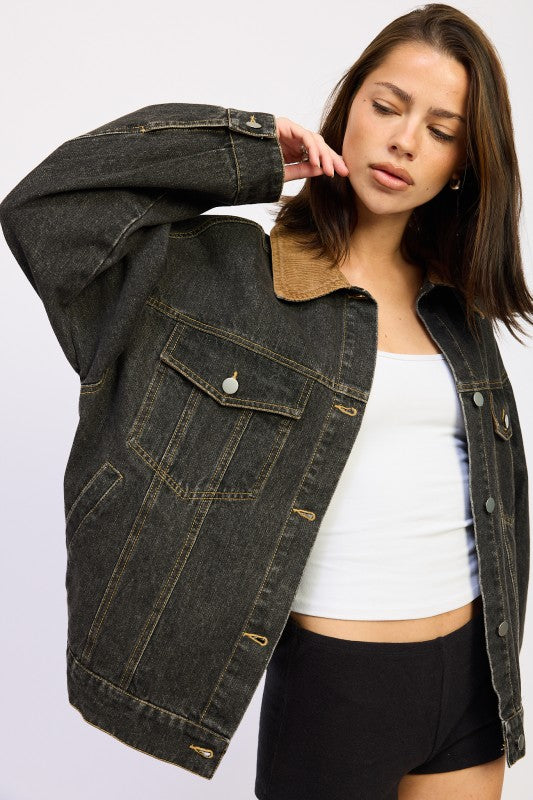 MIX MEDIA OVERSIZE DENIM JACKET-Emory Park-[option4]-[option5]-[option6]-[option7]-[option8]-Shop-Boutique-Clothing-for-Women-Online