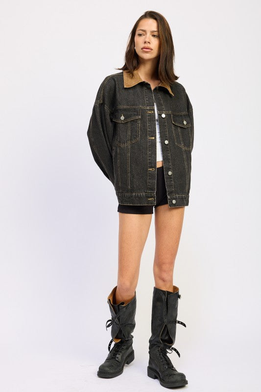 MIX MEDIA OVERSIZE DENIM JACKET-Emory Park-[option4]-[option5]-[option6]-[option7]-[option8]-Shop-Boutique-Clothing-for-Women-Online