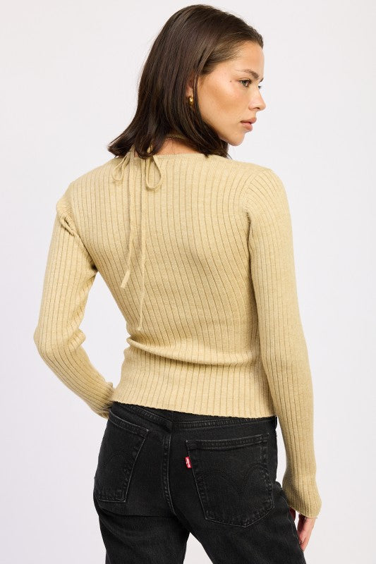 SQUARED NECK KNIT TOP WITH CUT OUT DETAIL-Emory Park-[option4]-[option5]-[option6]-[option7]-[option8]-Shop-Boutique-Clothing-for-Women-Online