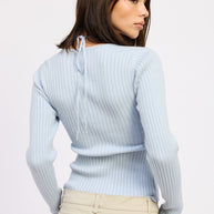 SQUARED NECK KNIT TOP WITH CUT OUT DETAIL-Emory Park-[option4]-[option5]-[option6]-[option7]-[option8]-Shop-Boutique-Clothing-for-Women-Online