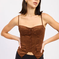 BACK LACE UP BUSTIER TOP-Emory Park-[option4]-[option5]-[option6]-[option7]-[option8]-Shop-Boutique-Clothing-for-Women-Online
