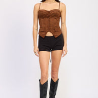 BACK LACE UP BUSTIER TOP-Emory Park-[option4]-[option5]-[option6]-[option7]-[option8]-Shop-Boutique-Clothing-for-Women-Online