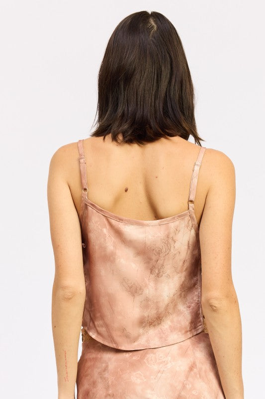 PRINTED TANK TOP WITH SIDE TIES-Emory Park-[option4]-[option5]-[option6]-[option7]-[option8]-Shop-Boutique-Clothing-for-Women-Online