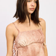PRINTED TANK TOP WITH SIDE TIES-Emory Park-[option4]-[option5]-[option6]-[option7]-[option8]-Shop-Boutique-Clothing-for-Women-Online