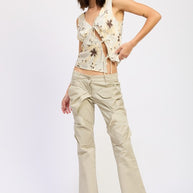 DEEP V NECK FLORAL BIAS TOP-Emory Park-[option4]-[option5]-[option6]-[option7]-[option8]-Shop-Boutique-Clothing-for-Women-Online