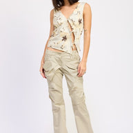 DEEP V NECK FLORAL BIAS TOP-Emory Park-[option4]-[option5]-[option6]-[option7]-[option8]-Shop-Boutique-Clothing-for-Women-Online