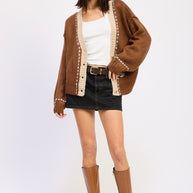 BUTTON DOWN CONTRASTED CARDIGAN-Emory Park-[option4]-[option5]-[option6]-[option7]-[option8]-Shop-Boutique-Clothing-for-Women-Online