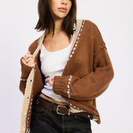 BUTTON DOWN CONTRASTED CARDIGAN-Emory Park-[option4]-[option5]-[option6]-[option7]-[option8]-Shop-Boutique-Clothing-for-Women-Online