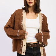 BUTTON DOWN CONTRASTED CARDIGAN-Emory Park-[option4]-[option5]-[option6]-[option7]-[option8]-Shop-Boutique-Clothing-for-Women-Online