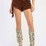 SUEDE FRINDGE SIDE SHORTS-Emory Park-[option4]-[option5]-[option6]-[option7]-[option8]-Shop-Boutique-Clothing-for-Women-Online