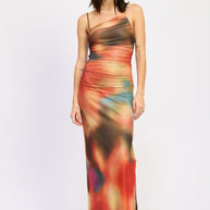 ONE SHOULDER RUCHED MAXI DRESS-Emory Park-ORANGE MULTI-S-[option4]-[option5]-[option6]-[option7]-[option8]-Shop-Boutique-Clothing-for-Women-Online