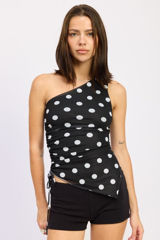 ONE SHOULDER SIDE RUCHED TOP-Emory Park-[option4]-[option5]-[option6]-[option7]-[option8]-Shop-Boutique-Clothing-for-Women-Online