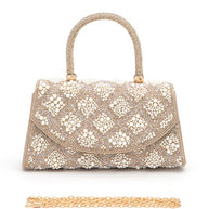 Rhinestone And Pearl Iconic Top Handle Clutch Bag-LA Jewelry Plaza-[option4]-[option5]-[option6]-[option7]-[option8]-Shop-Boutique-Clothing-for-Women-Online