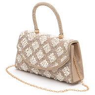 Rhinestone And Pearl Iconic Top Handle Clutch Bag-LA Jewelry Plaza-[option4]-[option5]-[option6]-[option7]-[option8]-Shop-Boutique-Clothing-for-Women-Online