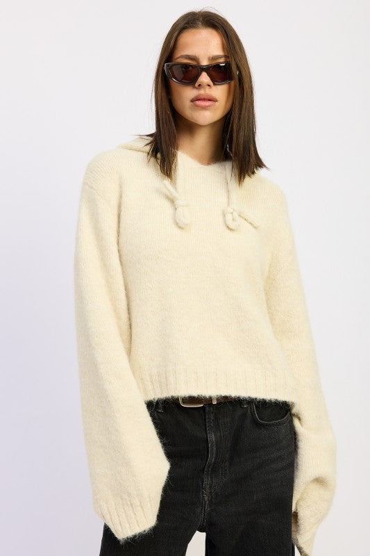 FRINGE HOODIE WITH DRAWSTRINGS-Emory Park-[option4]-[option5]-[option6]-[option7]-[option8]-Shop-Boutique-Clothing-for-Women-Online