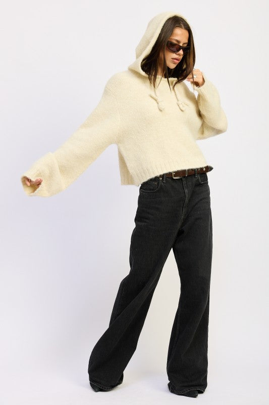 FRINGE HOODIE WITH DRAWSTRINGS-Emory Park-[option4]-[option5]-[option6]-[option7]-[option8]-Shop-Boutique-Clothing-for-Women-Online