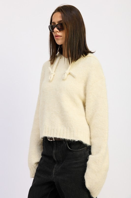 FRINGE HOODIE WITH DRAWSTRINGS-Emory Park-[option4]-[option5]-[option6]-[option7]-[option8]-Shop-Boutique-Clothing-for-Women-Online