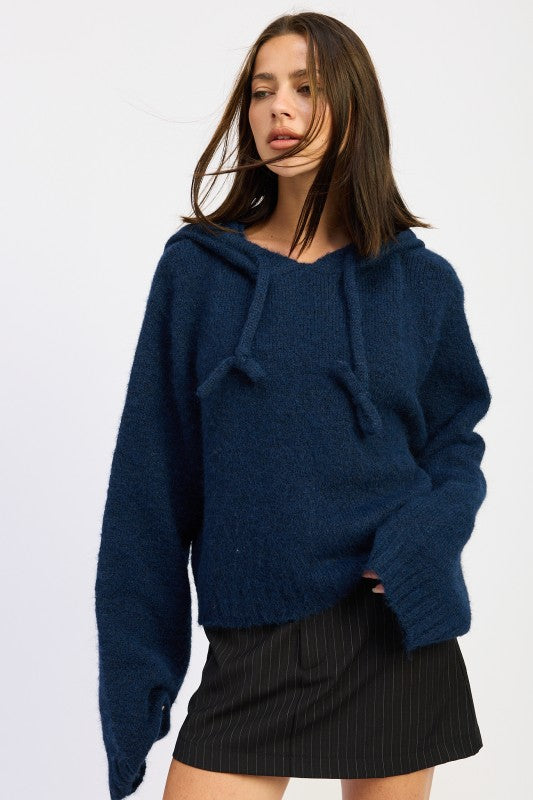 FRINGE HOODIE WITH DRAWSTRINGS-Emory Park-[option4]-[option5]-[option6]-[option7]-[option8]-Shop-Boutique-Clothing-for-Women-Online